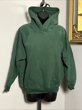Aritzia 2XS Dark Green Sweatfleece Mega Fit Hooded Pullover